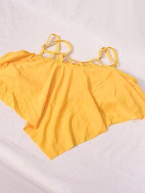 ABOCIW Women's Swimsuit Top Size Large NWT Yellow